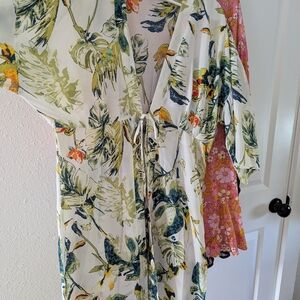 Active USA Floral Print Dress - Green and Pink